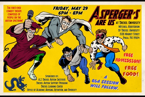 Asperger's Are Us Comedy Night poster